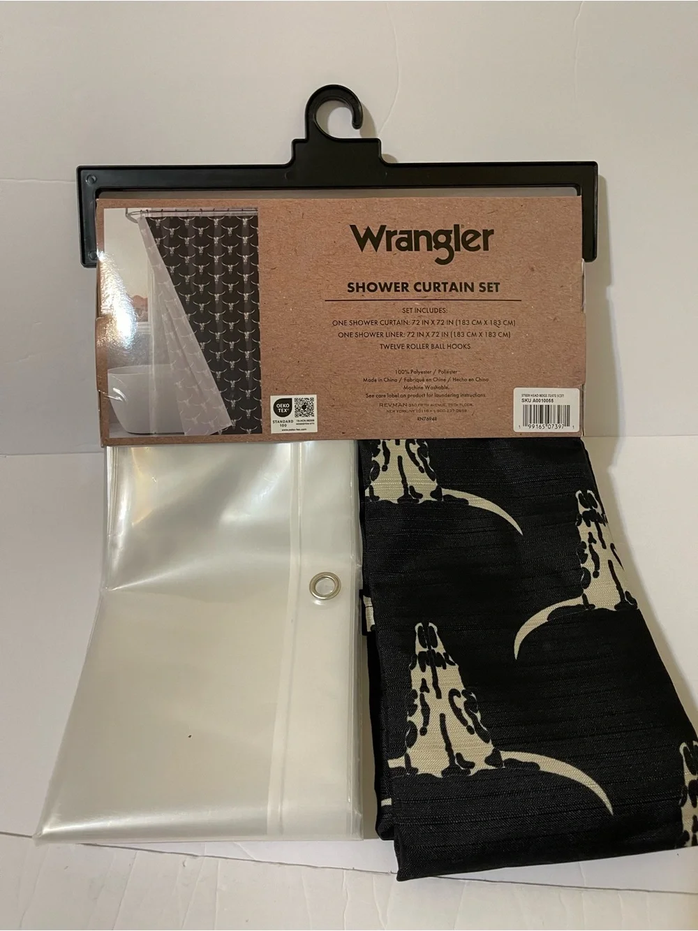 Wrangler Steer Skull Shower Curtain Set - NWT